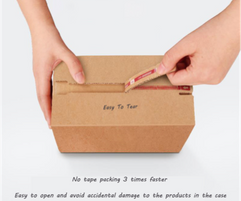 Snel op te zetten e-commerce dozen met automatische bodem en strip